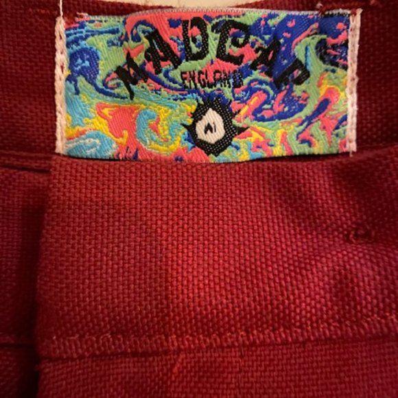 Madcap England Burgundy Logan Bootcut Hopsack Trousers Size 32 X 33 - Picture 3 of 7